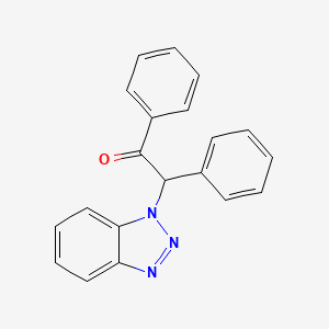 molecular formula C20H15N3O B3970805 2-(1H-1,2,3-Benzotriazol-1-yl)-1,2-diphenylethan-1-one 