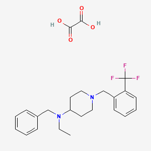 molecular formula C24H29F3N2O4 B3970807 N-benzyl-N-ethyl-1-[2-(trifluoromethyl)benzyl]-4-piperidinamine oxalate 