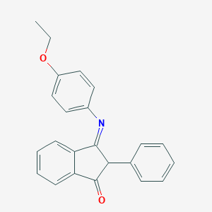 molecular formula C23H19NO2 B397083 3-[(4-Ethoxyphenyl)imino]-2-phenyl-1-indanone 