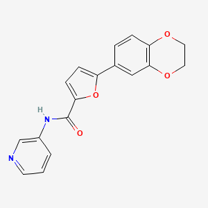 5-(2,3-dihydro-1,4-benzodioxin-6-yl)-N-pyridin-3-yl-2-furamide