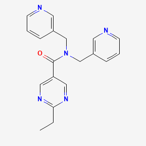 2-ethyl-N,N-bis(pyridin-3-ylmethyl)pyrimidine-5-carboxamide