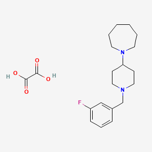 molecular formula C20H29FN2O4 B3970937 1-[1-(3-fluorobenzyl)-4-piperidinyl]azepane oxalate 