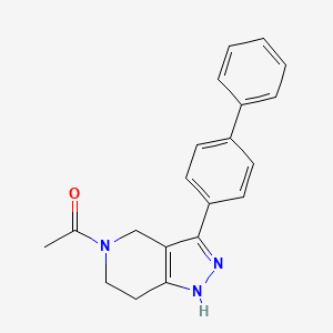 molecular formula C20H19N3O B3970975 5-acetyl-3-(4-biphenylyl)-4,5,6,7-tetrahydro-1H-pyrazolo[4,3-c]pyridine 