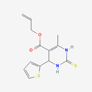 allyl 6-methyl-4-(2-thienyl)-2-thioxo-1,2,3,4-tetrahydro-5-pyrimidinecarboxylate