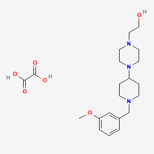 molecular formula C21H33N3O6 B3970997 2-{4-[1-(3-methoxybenzyl)-4-piperidinyl]-1-piperazinyl}ethanol ethanedioate (salt) 