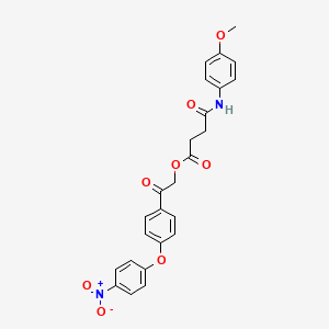 2-[4-(4-nitrophenoxy)phenyl]-2-oxoethyl 4-[(4-methoxyphenyl)amino]-4-oxobutanoate