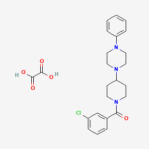 molecular formula C24H28ClN3O5 B3971011 1-[1-(3-chlorobenzoyl)-4-piperidinyl]-4-phenylpiperazine oxalate 