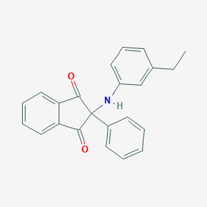 molecular formula C23H19NO2 B397102 2-(3-ethylanilino)-2-phenyl-1H-indene-1,3(2H)-dione 