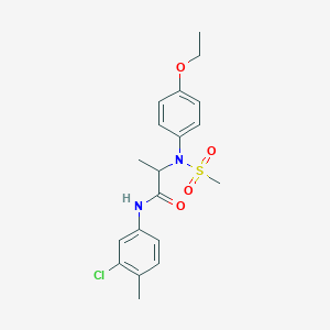 N~1~-(3-chloro-4-methylphenyl)-N~2~-(4-ethoxyphenyl)-N~2~-(methylsulfonyl)alaninamide