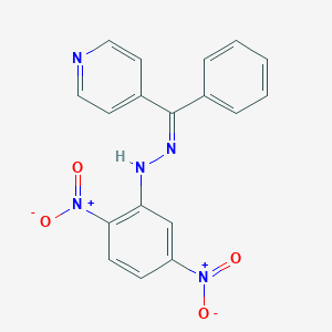 molecular formula C18H13N5O4 B397104 Phenyl(4-pyridinyl)methanone {2,5-bisnitrophenyl}hydrazone 