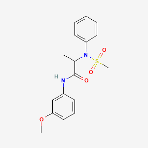 N~1~-(3-methoxyphenyl)-N~2~-(methylsulfonyl)-N~2~-phenylalaninamide