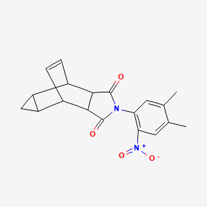 4-(4,5-dimethyl-2-nitrophenyl)-4-azatetracyclo[5.3.2.0~2,6~.0~8,10~]dodec-11-ene-3,5-dione