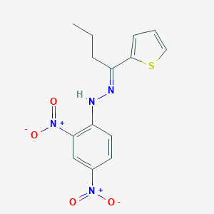 molecular formula C14H14N4O4S B397106 1-(2-Thienyl)-1-butanone {2,4-bisnitrophenyl}hydrazone 
