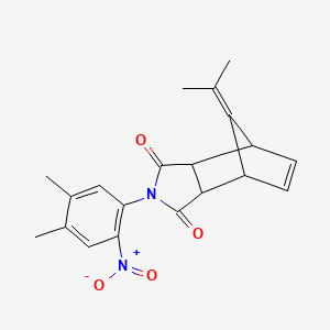 molecular formula C20H20N2O4 B3971060 4-(4,5-dimethyl-2-nitrophenyl)-10-(1-methylethylidene)-4-azatricyclo[5.2.1.0~2,6~]dec-8-ene-3,5-dione 