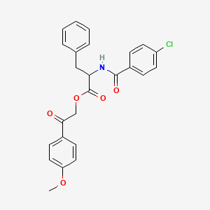 2-(4-methoxyphenyl)-2-oxoethyl N-(4-chlorobenzoyl)phenylalaninate