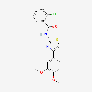 2-chloro-N-[4-(3,4-dimethoxyphenyl)-1,3-thiazol-2-yl]benzamide