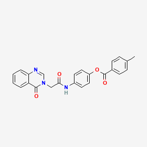 4-{[2-(4-oxo-3(4H)-quinazolinyl)acetyl]amino}phenyl 4-methylbenzoate