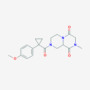 molecular formula C19H23N3O4 B3971121 8-{[1-(4-methoxyphenyl)cyclopropyl]carbonyl}-2-methyltetrahydro-2H-pyrazino[1,2-a]pyrazine-1,4(3H,6H)-dione 