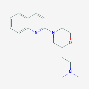 molecular formula C17H23N3O B3971124 N,N-dimethyl-2-[4-(2-quinolinyl)-2-morpholinyl]ethanamine 