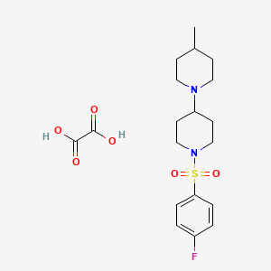 molecular formula C19H27FN2O6S B3971129 1'-[(4-fluorophenyl)sulfonyl]-4-methyl-1,4'-bipiperidine oxalate 