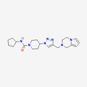 N-cyclopentyl-4-[4-(3,4-dihydropyrrolo[1,2-a]pyrazin-2(1H)-ylmethyl)-1H-1,2,3-triazol-1-yl]piperidine-1-carboxamide