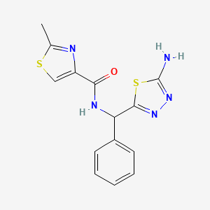 N-[(5-amino-1,3,4-thiadiazol-2-yl)(phenyl)methyl]-2-methyl-1,3-thiazole-4-carboxamide