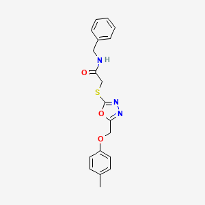 molecular formula C19H19N3O3S B3971174 N-benzyl-2-({5-[(4-methylphenoxy)methyl]-1,3,4-oxadiazol-2-yl}thio)acetamide 