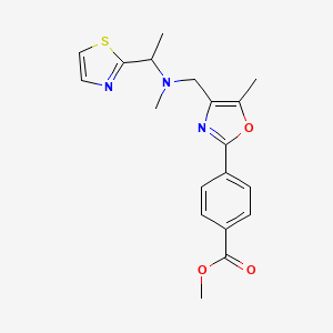 methyl 4-[5-methyl-4-({methyl[1-(1,3-thiazol-2-yl)ethyl]amino}methyl)-1,3-oxazol-2-yl]benzoate