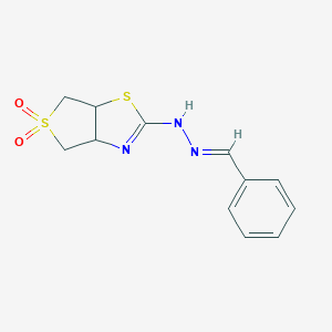 (2E)-2-[(2E)-benzylidenehydrazinylidene]hexahydrothieno[3,4-d][1,3]thiazole 5,5-dioxide