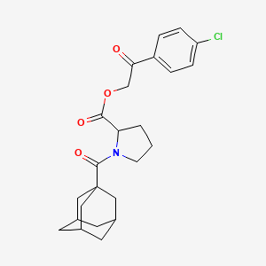 2-(4-chlorophenyl)-2-oxoethyl 1-(1-adamantylcarbonyl)prolinate