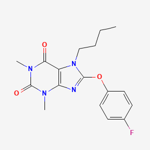 7-butyl-8-(4-fluorophenoxy)-1,3-dimethyl-3,7-dihydro-1H-purine-2,6-dione