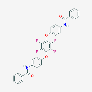 molecular formula C32H20F4N2O4 B397121 N-(4-{4-[4-(benzoylamino)phenoxy]-2,3,5,6-tetrafluorophenoxy}phenyl)benzamide 