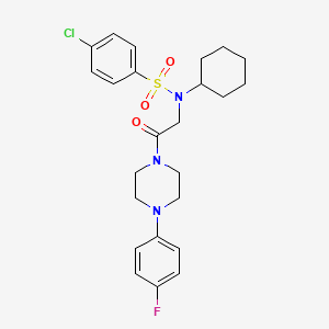 4-chloro-N-cyclohexyl-N-{2-[4-(4-fluorophenyl)-1-piperazinyl]-2-oxoethyl}benzenesulfonamide