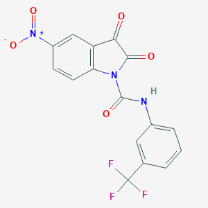 molecular formula C16H8F3N3O5 B397123 5-nitro-2,3-dioxo-N-[3-(trifluoromethyl)phenyl]-1-indolinecarboxamide 