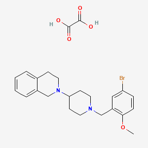 molecular formula C24H29BrN2O5 B3971232 2-[1-(5-bromo-2-methoxybenzyl)-4-piperidinyl]-1,2,3,4-tetrahydroisoquinoline oxalate 