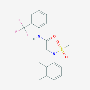 molecular formula C18H19F3N2O3S B3971233 N~2~-(2,3-dimethylphenyl)-N~2~-(methylsulfonyl)-N~1~-[2-(trifluoromethyl)phenyl]glycinamide 