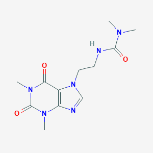 molecular formula C12H18N6O3 B397124 N'-[2-(1,3-dimethyl-2,6-dioxo-1,2,3,6-tetrahydro-7H-purin-7-yl)ethyl]-N,N-dimethylurea 