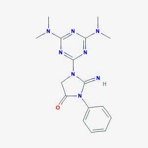 molecular formula C16H20N8O B397127 1-[4,6-Bis(dimethylamino)-1,3,5-triazin-2-yl]-2-imino-3-phenyl-4-imidazolidinone CAS No. 127531-80-0