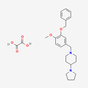 molecular formula C26H34N2O6 B3971289 1-[3-(benzyloxy)-4-methoxybenzyl]-4-(1-pyrrolidinyl)piperidine oxalate 