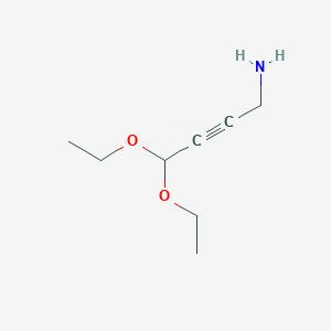 molecular formula C8H15NO2 B039713 4,4-Diethoxybut-2-yn-1-amine CAS No. 124744-14-5