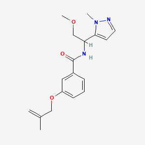 N-[2-methoxy-1-(1-methyl-1H-pyrazol-5-yl)ethyl]-3-[(2-methylprop-2-en-1-yl)oxy]benzamide