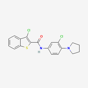 3-chloro-N-[3-chloro-4-(1-pyrrolidinyl)phenyl]-1-benzothiophene-2-carboxamide