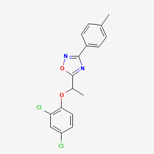 5-[1-(2,4-dichlorophenoxy)ethyl]-3-(4-methylphenyl)-1,2,4-oxadiazole