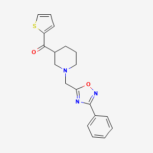 {1-[(3-phenyl-1,2,4-oxadiazol-5-yl)methyl]-3-piperidinyl}(2-thienyl)methanone