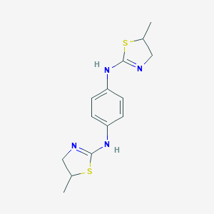 molecular formula C14H18N4S2 B397135 1-N,4-N-bis(5-methyl-4,5-dihydro-1,3-thiazol-2-yl)benzene-1,4-diamine 