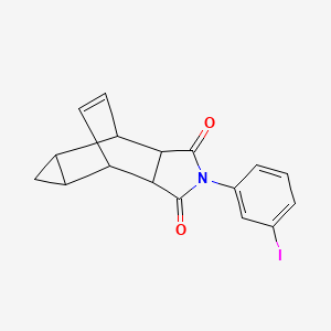 molecular formula C17H14INO2 B3971359 4-(3-iodophenyl)-4-azatetracyclo[5.3.2.0~2,6~.0~8,10~]dodec-11-ene-3,5-dione 