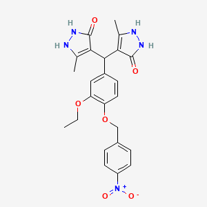 4,4'-({3-ethoxy-4-[(4-nitrobenzyl)oxy]phenyl}methylene)bis(3-methyl-1H-pyrazol-5-ol)