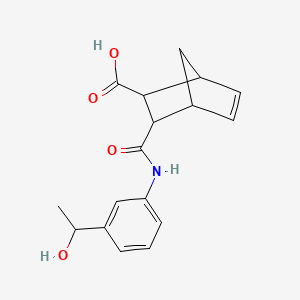 molecular formula C17H19NO4 B3971390 3-({[3-(1-hydroxyethyl)phenyl]amino}carbonyl)bicyclo[2.2.1]hept-5-ene-2-carboxylic acid 