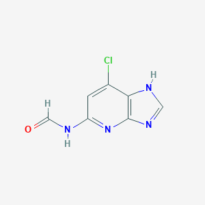 molecular formula C7H5ClN4O B039714 N-(7-chloro-1H-imidazo[4,5-b]pyridin-5-yl)formamide CAS No. 118801-85-7