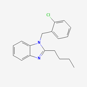 molecular formula C18H19ClN2 B3971402 2-butyl-1-(2-chlorobenzyl)-1H-benzimidazole 